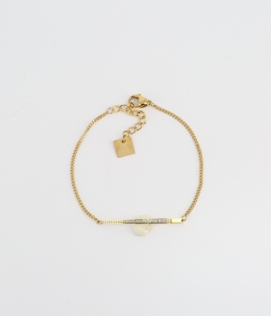 BRACELET–Manoa–ACIER DORE–Zirc goud